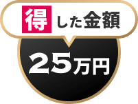 得した金額25万円