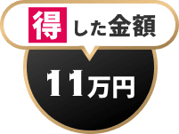 得した金額11万円